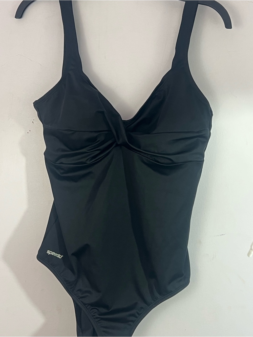Speedo Black One Piece Swimsuit Size 16 Twist Front Tummy Control